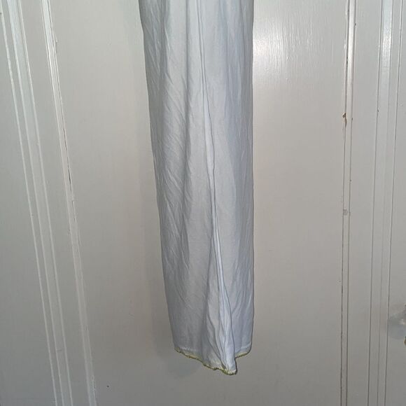 Vtg 60s/70s white/yellow coming home from hospital blanket gown with embroidery - Picture 6 of 10